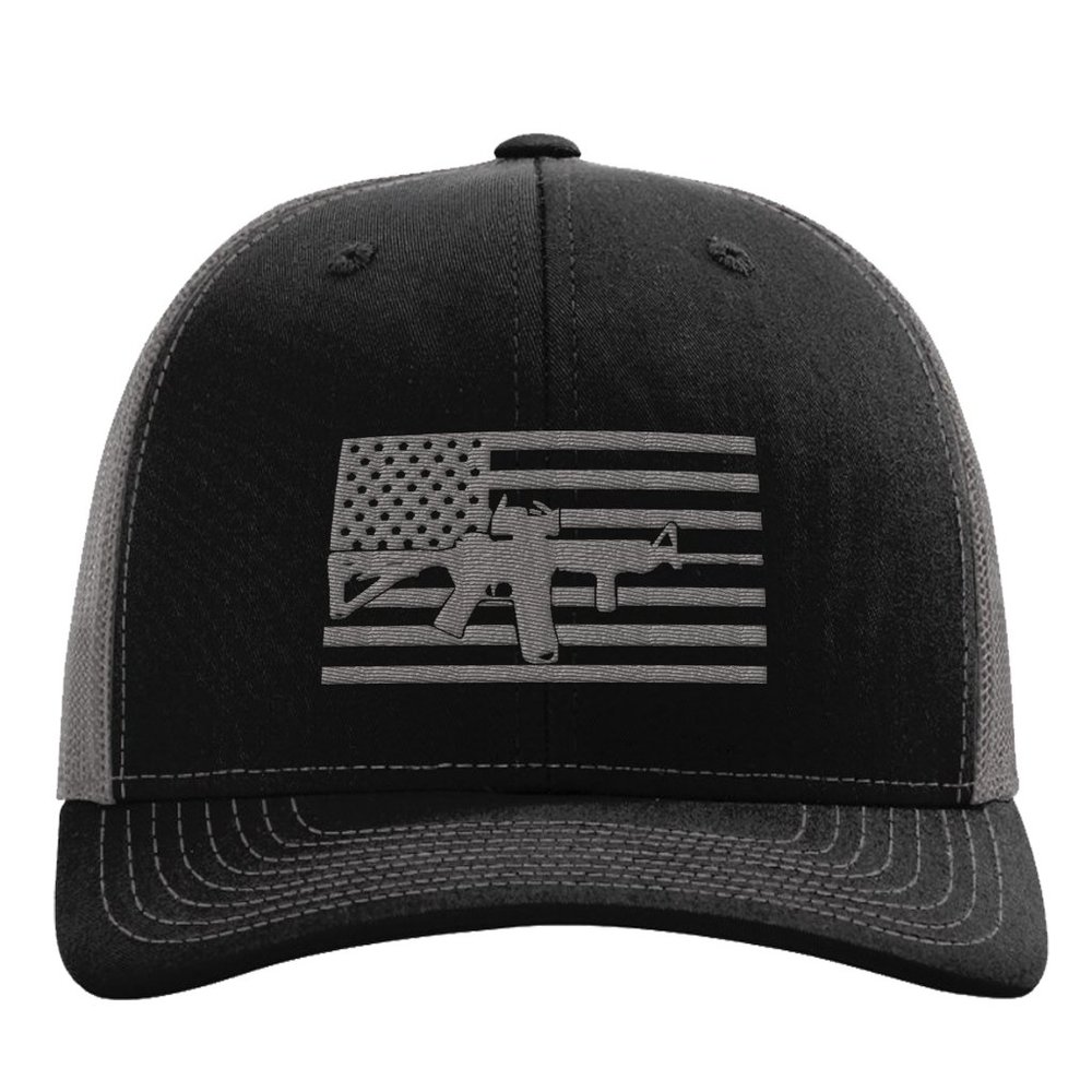 AR-15  HAT WITH USA FLAG